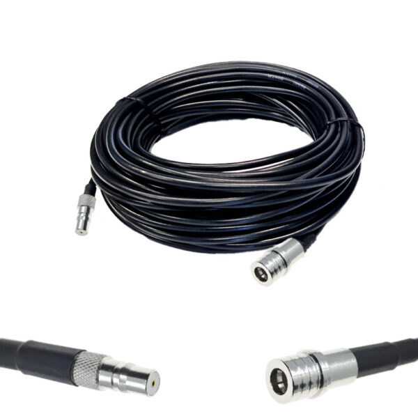 Готова кабельна збірка QMA male або QMA female, з використанням ВЧ кабеля SLR240 довжиною 15 метрів