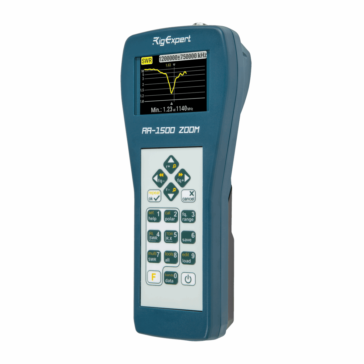 RigExpert AA-1500 ZOOM – Аналізатор антен і кабелів (0,1–1500 МГц, TFT) - Зображення 1