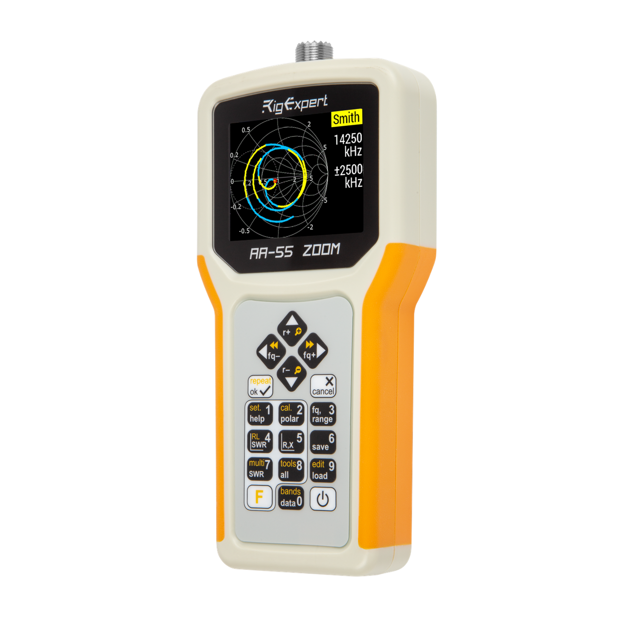6668732381_rigexpert-aa-55-zoom.png RigExpert AA-55 ZOOM – Аналізатор антен і кабелів (0,06–55 МГц, TFT, USB) - Зображення 1